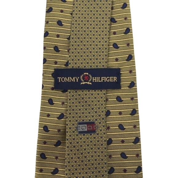 Tommy Hilfiger Silk Paisley Print Tie - Picture 5 of 7